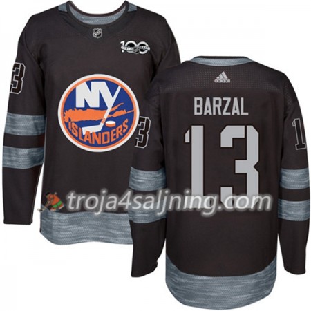 New York Islanders tröja Mathew Barzal 13 1917-2017 100th Anniversary Adidas Svart Authentic - NHL Tröjor Herr